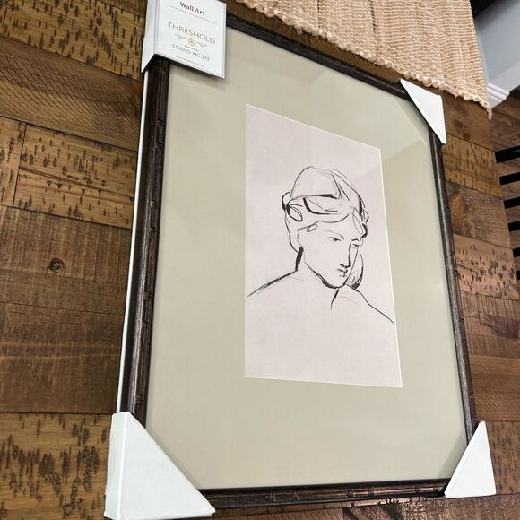 Studio McGee 16x20 Line Drawn Portrait Framed Wall Art - Target NEW RARE - Picture 5 of 6